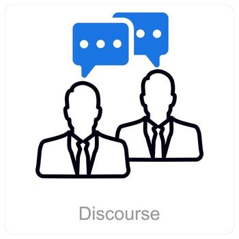 Discourse and debate icon concept vector