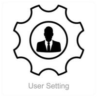User Setting and settings icon concept vector