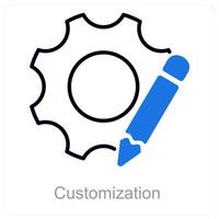 Customization and edit icon concept vector