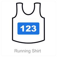 Running Shirt and fitness icon concept vector