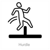 Hurdle and barrier icon concept vector