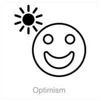 optimismo y esperanzado icono concepto vector