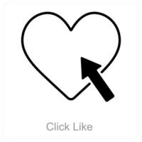 Click Like and approval icon concept vector