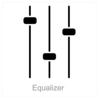 Equalizer and balance icon concept vector