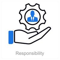 Responsibility and actionable icon concept vector