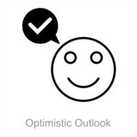 Optimistic Outlook and growth icon concept vector