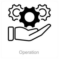 Operation and settings icon concept vector