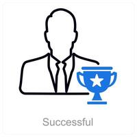 Successful and achievement icon concept vector