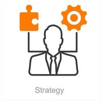 estrategia y planificación icono concepto vector