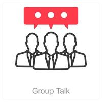 Group Talk and debate icon concept vector