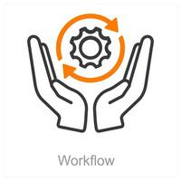 Workflow and process icon concept vector