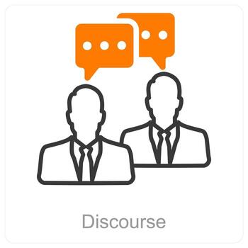 discurso y debate icono concepto vector