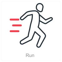 Run and escape icon concept vector