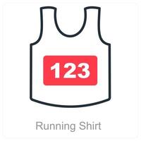 Running Shirt and fitness icon concept vector