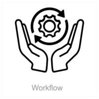 Workflow and process icon concept vector