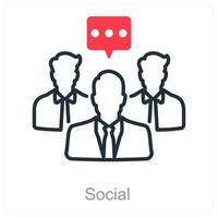 Social and media icon concept vector