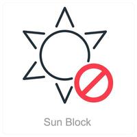 Sun Block and summer icon concept vector