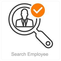 Search Employee and hiring icon concept vector