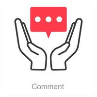 Comment and speech icon concept vector