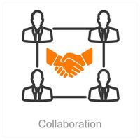 Collaboration and unity icon concept vector