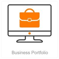 Business Portfolio and bag icon concept vector