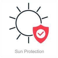 Sun Protection and heat icon concept vector