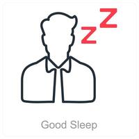 bueno dormir y relajación icono concepto vector