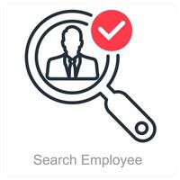 Search Employee and hiring icon concept vector
