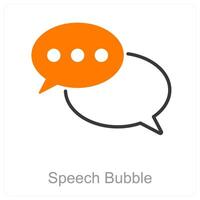Speech Bubble and chat icon concept vector