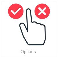 Options and settings icon concept vector