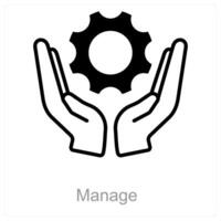 Manage and leadership icon concept vector
