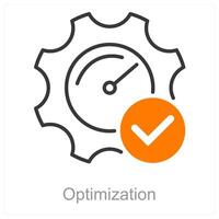 Optimization and balance icon concept vector