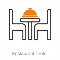 restaurante mesa y cena icono concepto vector