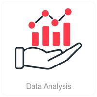 Data Analysis and bar graph icon concept vector