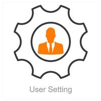 User Setting and settings icon concept vector