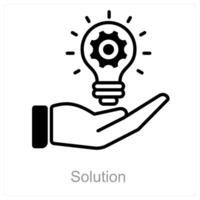 Solution and insight icon concept vector