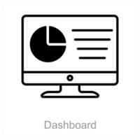 Dashboard and monitor icon concept vector