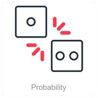 Probability and chance icon concept vector