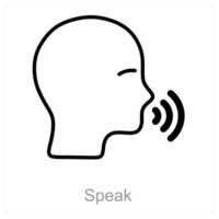 Speak and talk icon concept vector