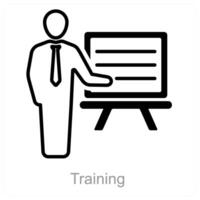 Training and learning icon concept vector