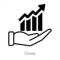 Grow and develop icon concept vector