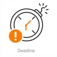 Deadline and time icon concept vector