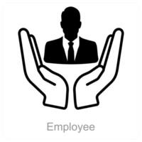 Employee and office icon concept vector