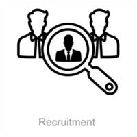 reclutamiento y trabajo icono concepto vector