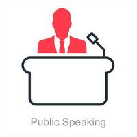 Public Speaking and stage icon concept vector