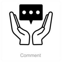 Comment and speech icon concept vector