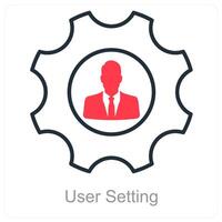 User Setting and settings icon concept vector