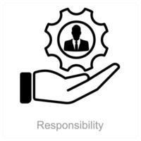 Responsibility and actionable icon concept vector