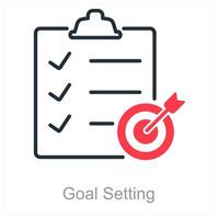 Goal Setting and target icon concept vector