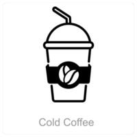 Cold Coffee and drink icon concept vector